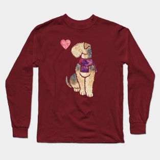 Lakeland Terrier watercolour Long Sleeve T-Shirt